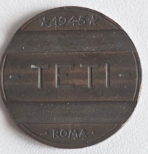 Raro originale gettone telefonico della TETI del 1945