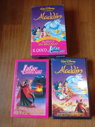 Disney aladdin vhs con gioco - disney,