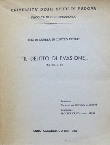 Delitto evasione art - delitto, evasione: