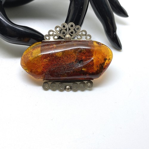 Spilla vintage ambra fatta - , a