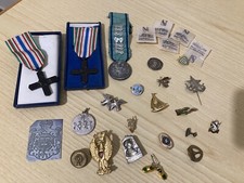 Vecchie Medaglie Ordine Vittorio Veneto Unione Fascista Stemma Polizia 