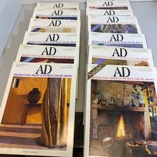 Blocco di 12 Riviste AD Architettura e design arredamento casa annata 1998
