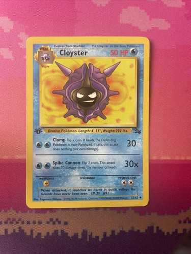 Pokemon card cloyster - pokemon, fossil
