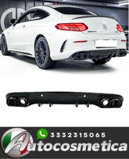 SOTTO PARAURTI MERCEDES C C205 A205 DIFFUSORE POSTERIORE look C63 AMG TERMINALI