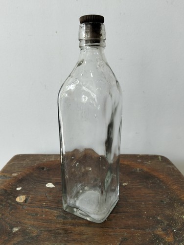 Vintage clear glass bottle - vintage,