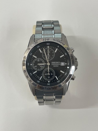 Seiko cronografo nero argento - cronografo,