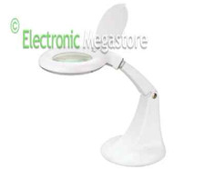 LAMPADA DA TAVOLO CON 32 LED LENTE DI INGRANDIMENTO 3 + 12 DIOTTRIE NUOVA