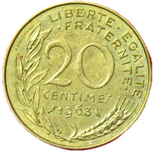 13645 20 centimes 1963 - -,