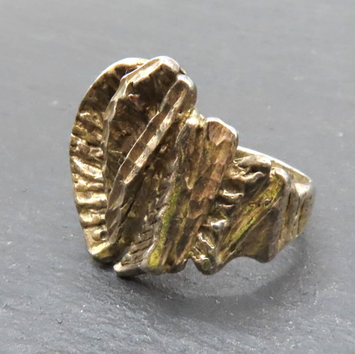 Anello design top argento