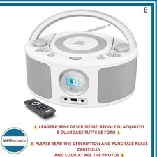 Radio Boombox Wiscent con Bluetooth, CD, USB, FM – audio portatile - TESTATO