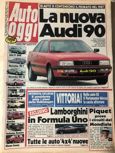 Rivista auto oggi 1987 - rivista,