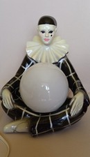 Lampada Vintage Porcellana Pierrot Firmata Regal