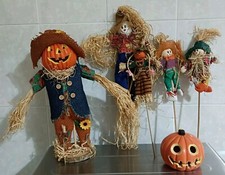 Decorazioni Halloween Vintage Zucca Spaventapasseri Luminosi 4 Spaventapasseri 