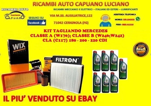 Kit tagliando mercedes classe - kit,
