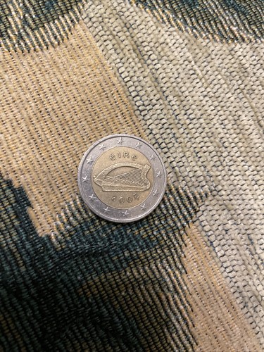 Moneta euro con arpa - euro,
