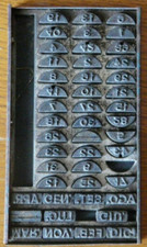 SCATOLA METALLO CON SET PER STAMPA TIPOGRAFICA - MARCHIO PRIMUS