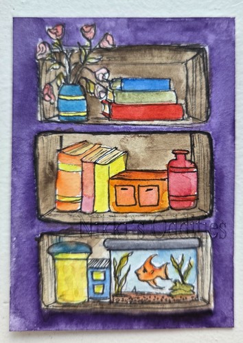 Aceo originale acquerello arte - aceo,