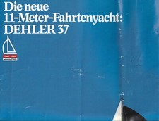 Depliant Dehler 37 -  Van den Stadt  Crusier  a vela 11 metri - Yacht anni '90 