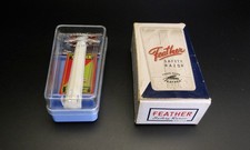 PIUMA VINTAGE SUPER FINE n.110 rasoio 3 PEZZI made in Japan CONDIZIONI INUTILIZZATE.RARO!