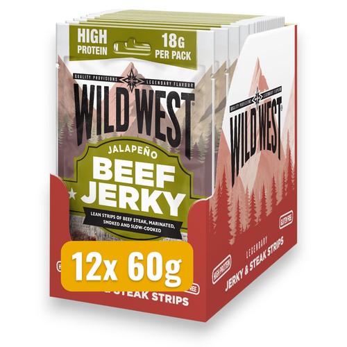 Wild west beef jerky jalapeno - jerky,