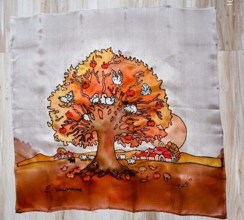 Batik arte seta autunno - batik,