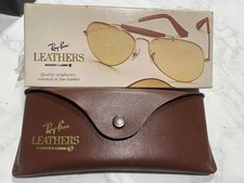 SOLO CUSTODIA IN PELLE RAY-BAN VINTAGE SENZA VETRI Bausch & Lomb anni '80 
