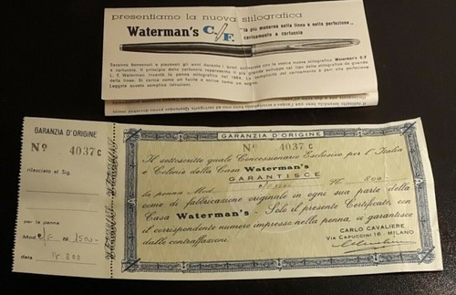 Waterman garanzia - waterman's-,