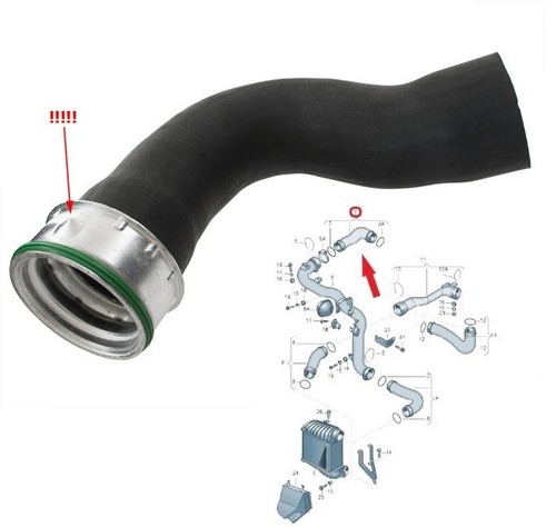 Durite tuyau turbo pour vw - durite,