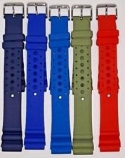 CINTURINO GOMMA COLOR COMPATIBILE CITIZEN AQUALAND mm20 FIBBIA mm18 H.Q. DIVER