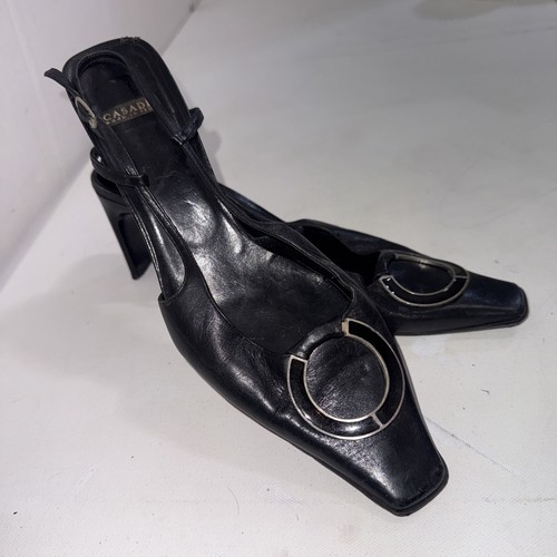 Casadei decolte pelle nera - decolte,