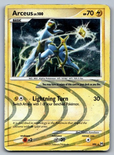 Arceus ar6 holo rare - arceus,