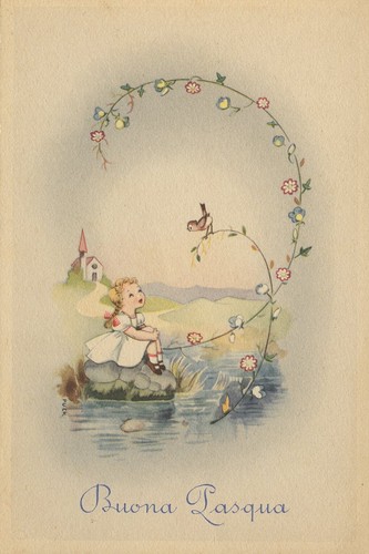 Cartolina buona pasqua croce - pasqua,