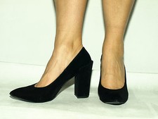 Pumps In Pelle Scamosciata 100% - Tacchi 11Cm - Taglie 37-47 Bolingier 1458