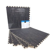 SET 4 PZ PIASTRELLA EVA EFFETTO PARQUET TAPPETO PUZZLE 60X60 CM TAPPETINO 194693