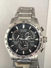 Orologio Citizen Uomo Eco Drive Chrono A-T Sveglia Radiocontrollato Titanio E650