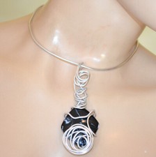 Collana donna argento platino