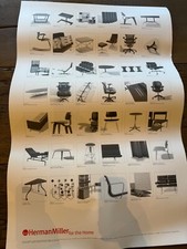Vintage NOS raro poster Herman Miller Charles Eames For the Home 39 per 25 pollici