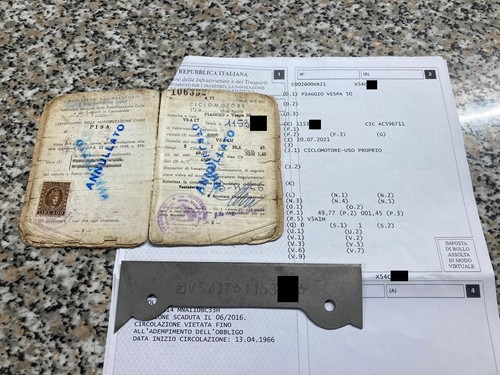 Libretto originale vespa del - libretto,