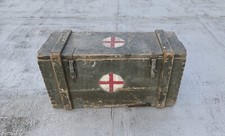Vecchia Cassa Militare In Legno Croce Rossa Anni 40 II Guerra