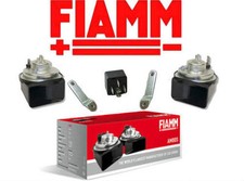 COPPIA TROMBE CLACSON KIT FIAMM AM80S 12V AUTO MOTO CAMION RELE + STAFFE 924642