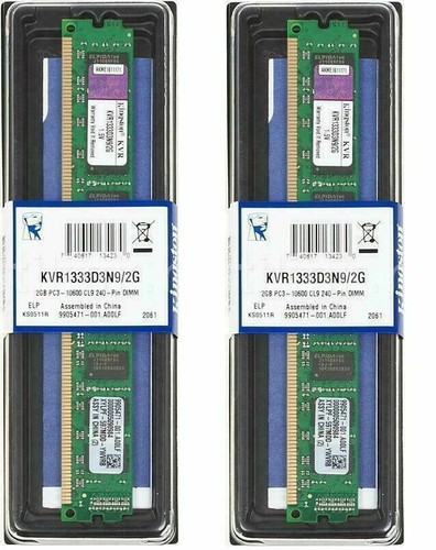 Kingston 2x2gb memoria ram - kingston, 4g
