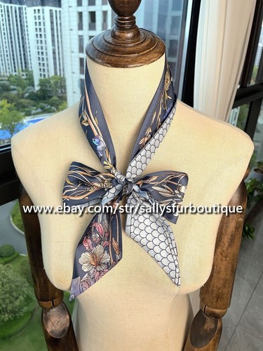 Sciarpa lunga seta twill