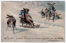 Austria postcard travelled - postcard,