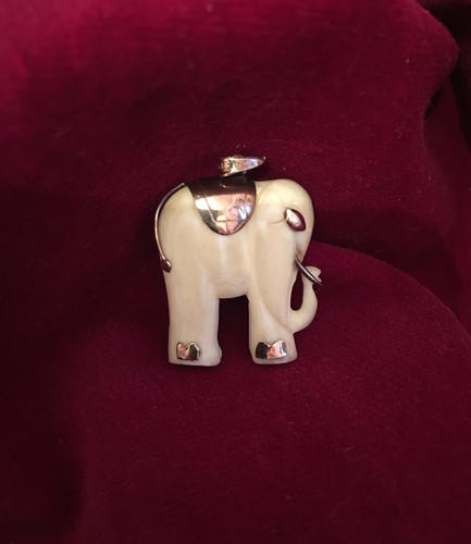 Antique pendant elephant - elephant, gold
