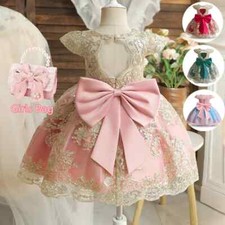 Abito da principessa elegante ricamo bambina pizzo vintage bambini vestito festa