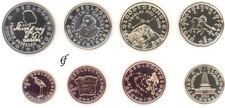 Slovenia tutte le 8 monete 1