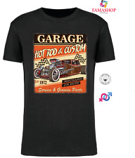 MAGLIETTA T-SHIRT NERA GARAGE HOT ROAD & CUSTOM VINTAGE CRIUSER