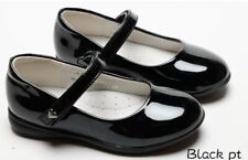 BALLERINE bimba (25-36) di vernice nere lucide con plantare in VERA PELLE