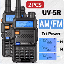 2X BAOFENG UV-5R RICETRASMITTENTE VHF/UHF DUAL BAND RADIO 136-174 400-480 MHZ