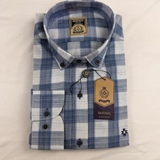 Camicia uomo slim fit blu a